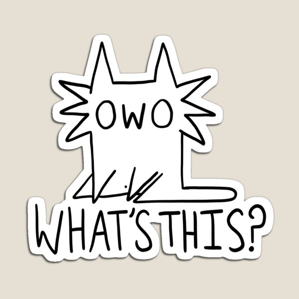 Gay OWO Cat Magnet