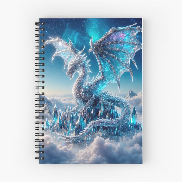 Item preview, Crystal Ice Dragon | Celestial Fantasy Wall Art designed and sold by DrakariArt.