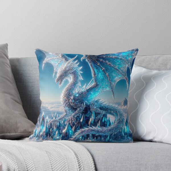 Item preview, Crystal Ice Dragon | Celestial Fantasy Wall Art designed and sold by DrakariArt.