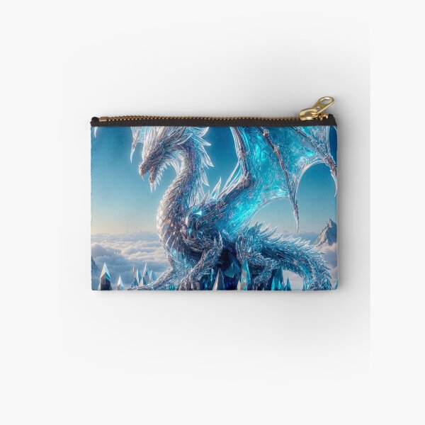Item preview, Crystal Ice Dragon | Celestial Fantasy Wall Art designed and sold by DrakariArt.