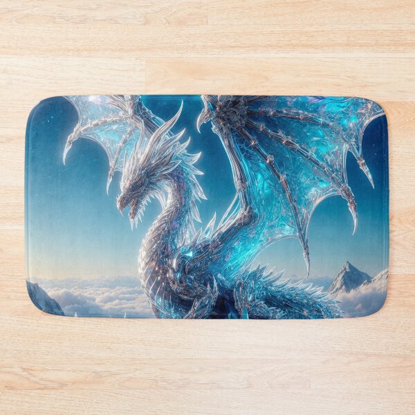 Item preview, Crystal Ice Dragon | Celestial Fantasy Wall Art designed and sold by DrakariArt.