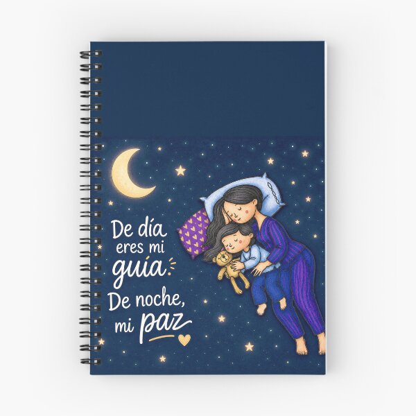 Item preview, By Day You Are My Guide, By Night My Peace – Loving Mom and Child Sleeping Illustration | Mother's Love | Cute Family Art | Mother's Day Gift designed and sold by Kittcatking.