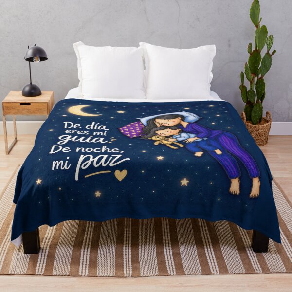 Item preview, By Day You Are My Guide, By Night My Peace – Loving Mom and Child Sleeping Illustration | Mother's Love | Cute Family Art | Mother's Day Gift designed and sold by Kittcatking.
