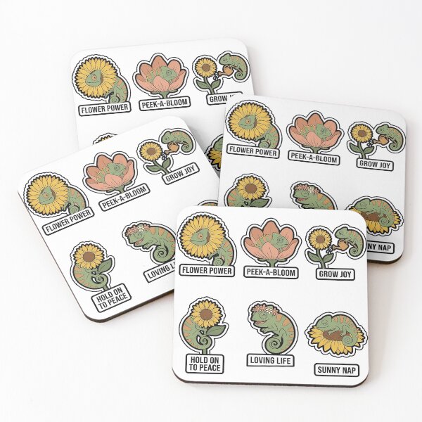 Item preview, Vintage Chameleon Flower Sticker Pack - Retro Spring & Bloom Puns designed and sold by SimpleP.