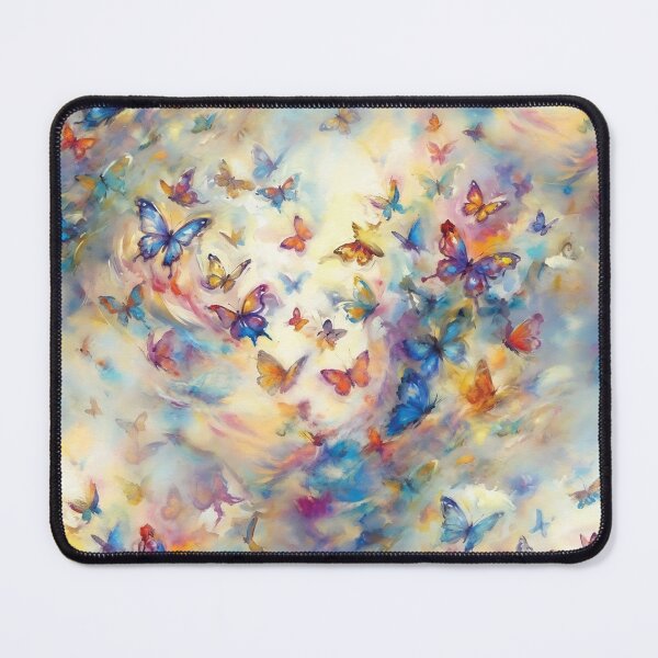Item preview, Colorful Butterflies on Dreamy Abstract Background — Seamless Nature Pattern and Watercolor Texture designed and sold by LisaMise.