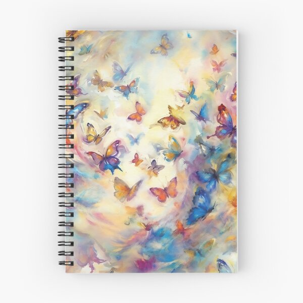 Item preview, Colorful Butterflies on Dreamy Abstract Background — Seamless Nature Pattern and Watercolor Texture designed and sold by LisaMise.
