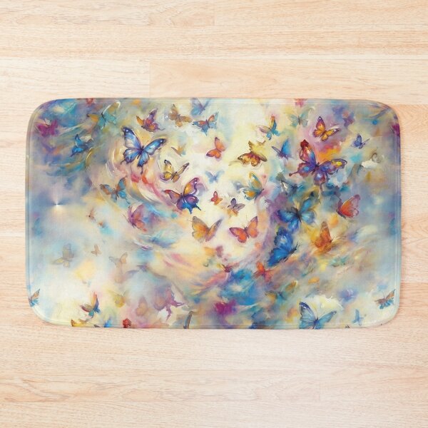 Item preview, Colorful Butterflies on Dreamy Abstract Background — Seamless Nature Pattern and Watercolor Texture designed and sold by LisaMise.