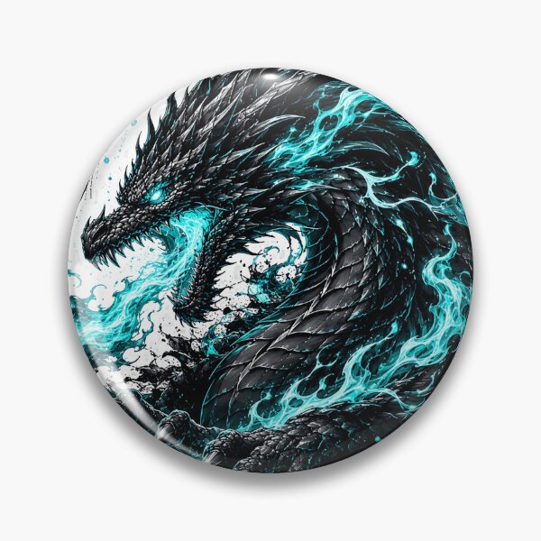 Item preview, Cyber Flame Dragon Sticker – Neon Anime Fantasy Art designed and sold by Bysma.