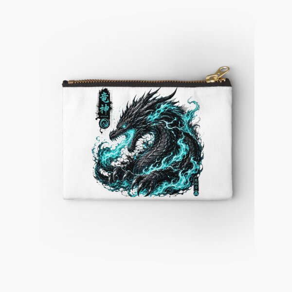 Item preview, Cyber Flame Dragon Sticker – Neon Anime Fantasy Art designed and sold by Bysma.