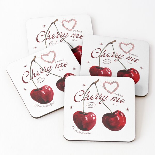 Item preview, Cherry Heart Neon Blue Design designed and sold by Paw-and-Purr.