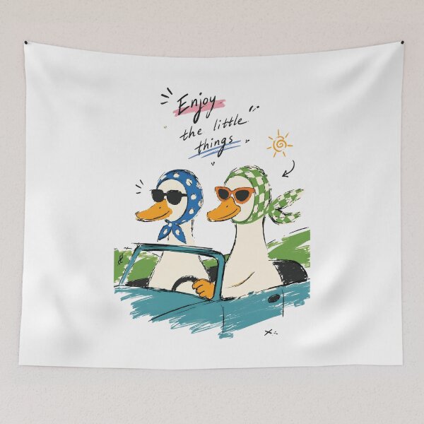 Item preview, Ducks Road Trip Enjoy Little Things Cute Art designed and sold by RamyGallery.