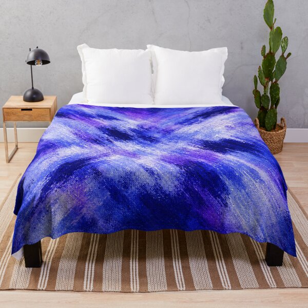 Aperçu de l'œuvre Blue Violet Energy Burst Abstract Art créée et vendue par Ingorgia Studio.