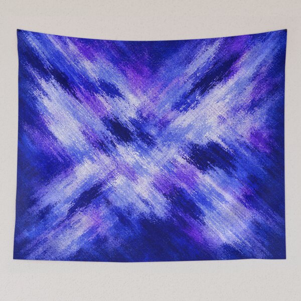 Aperçu de l'œuvre Blue Violet Energy Burst Abstract Art créée et vendue par Ingorgia Studio.