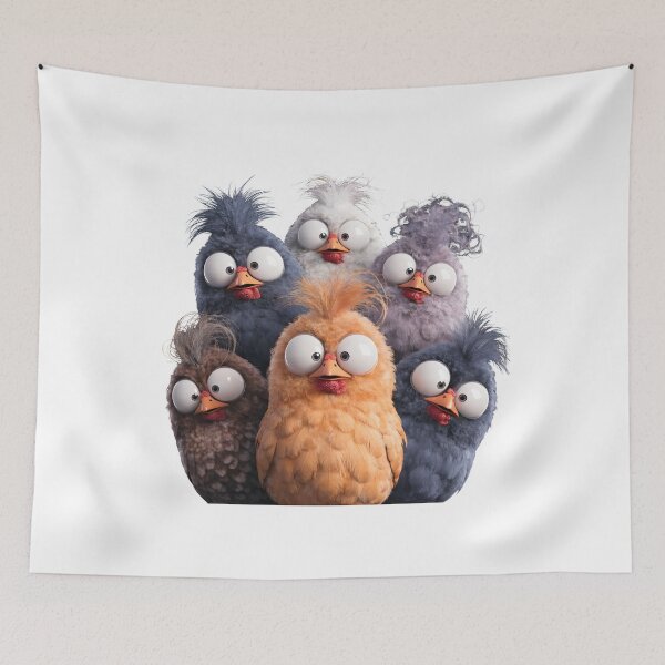 Item preview, Goofy Fluffy Chickens With Big Googly Eyes designed and sold by DariaOltes.