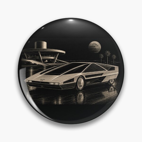 Item preview, 80s Retro Futuristic Concept Car Neon Synthwave Design designed and sold by TEEJAMBOREE.