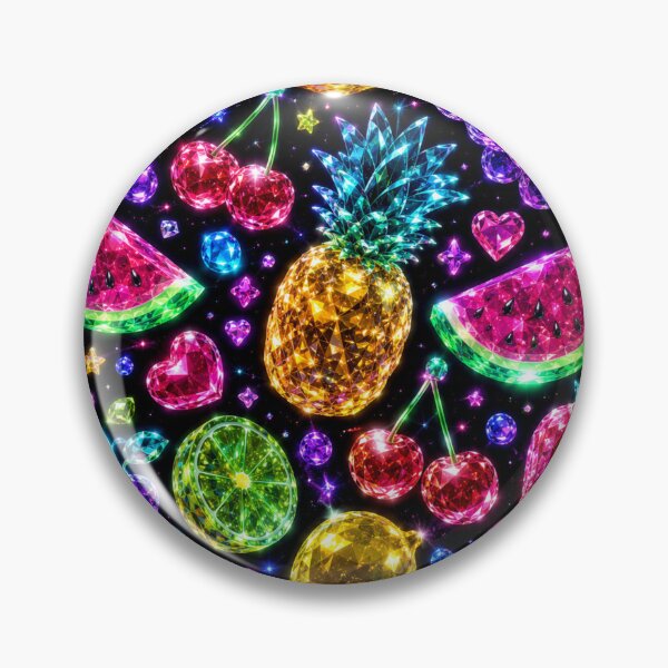 Item preview, Neon Crystal Fruits Pattern designed and sold by Aramdesing.