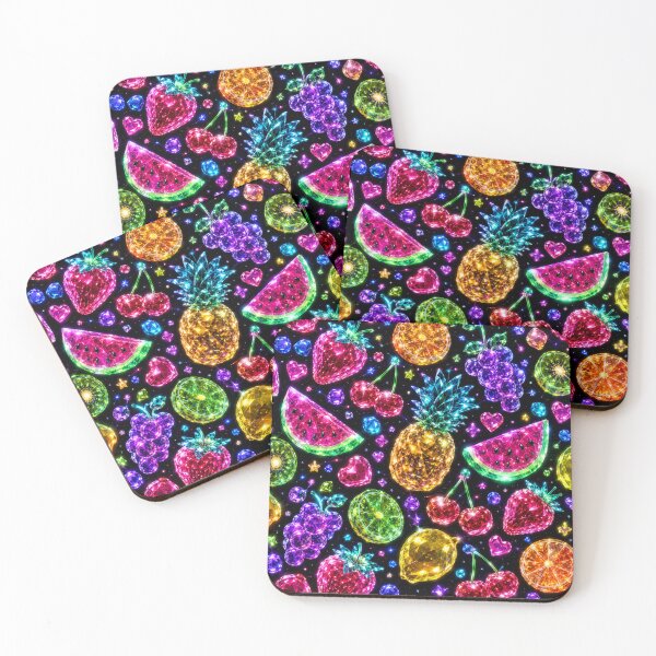 Item preview, Neon Crystal Fruits Pattern designed and sold by Aramdesing.