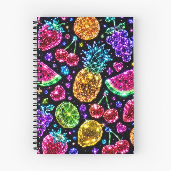 Item preview, Neon Crystal Fruits Pattern designed and sold by Aramdesing.