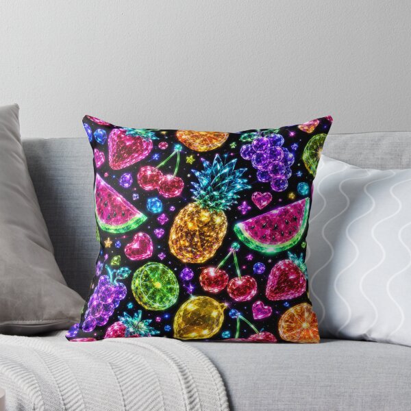 Item preview, Neon Crystal Fruits Pattern designed and sold by Aramdesing.