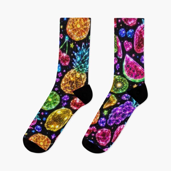 Item preview, Neon Crystal Fruits Pattern designed and sold by Aramdesing.