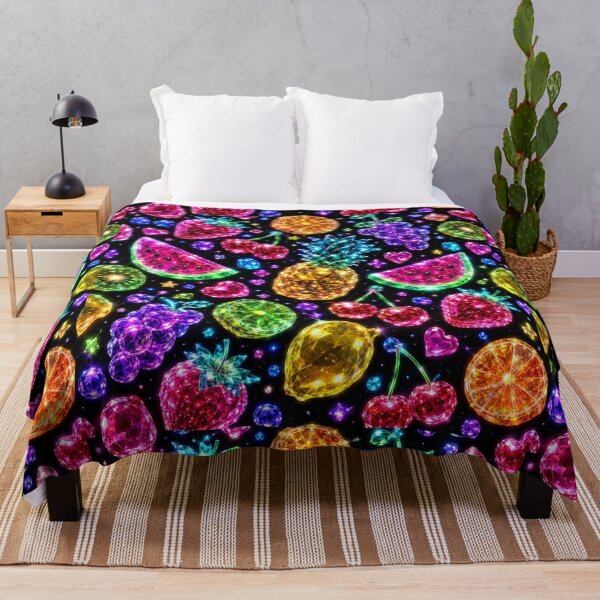 Item preview, Neon Crystal Fruits Pattern designed and sold by Aramdesing.