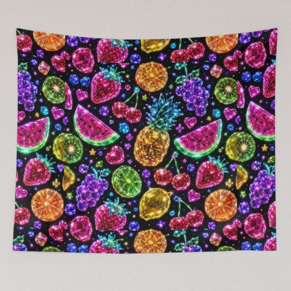Item preview, Neon Crystal Fruits Pattern designed and sold by Aramdesing.