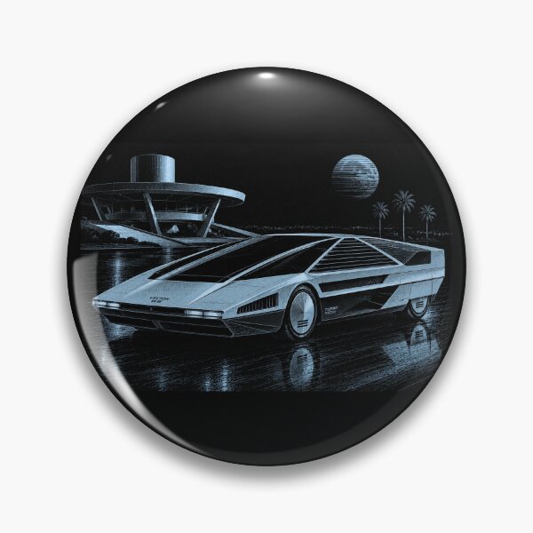 Item preview, 80s Retro Futuristic Concept Car Neon Synthwave Design designed and sold by TEEJAMBOREE.