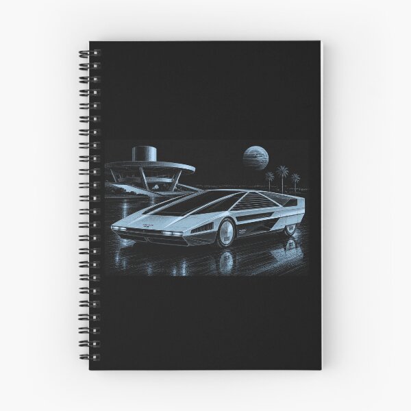 Item preview, 80s Retro Futuristic Concept Car Neon Synthwave Design designed and sold by TEEJAMBOREE.