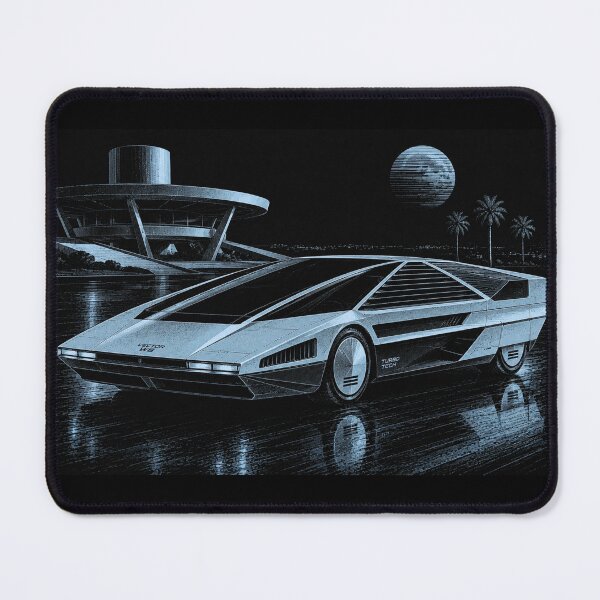 Item preview, 80s Retro Futuristic Concept Car Neon Synthwave Design designed and sold by TEEJAMBOREE.