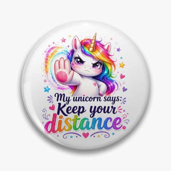 Item preview, My Unicorn Says Keep Your Distance German Quote designed and sold by Tinosshop.