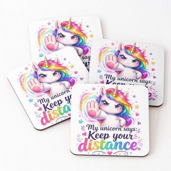 Item preview, My Unicorn Says Keep Your Distance German Quote designed and sold by Tinosshop.