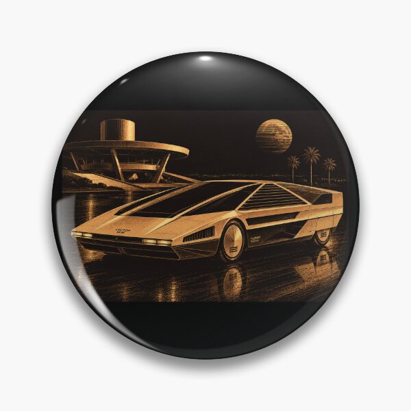 Item preview, 80s Retro Futuristic Concept Car Neon Synthwave Design designed and sold by TEEJAMBOREE.
