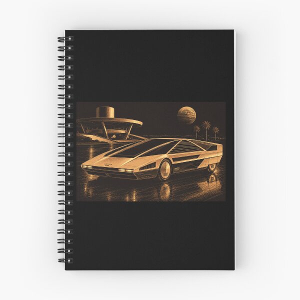 Item preview, 80s Retro Futuristic Concept Car Neon Synthwave Design designed and sold by TEEJAMBOREE.
