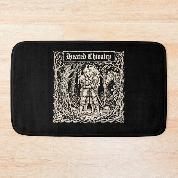Item preview, Heated Chivalry Medieval Knights Kissing Woodcut Art  designed and sold by AdyKurniawan.