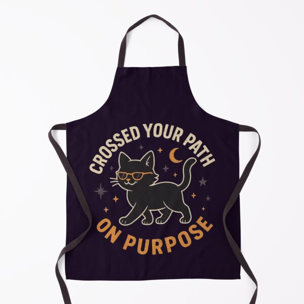 Item preview, Crossed Your Path On Purpose Funny Black Cat Halloween T-Shirt designed and sold by HopeAndHustle.