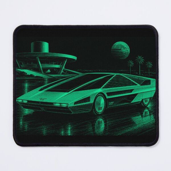 Item preview, 80s Retro Futuristic Concept Car Neon Synthwave Design designed and sold by TEEJAMBOREE.