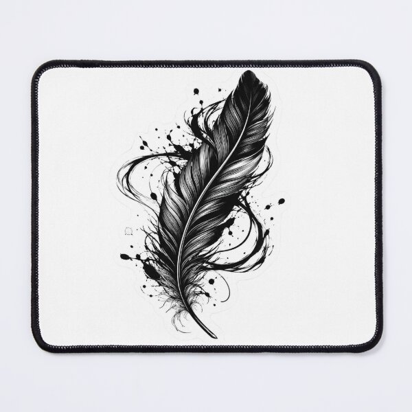 Item preview, Minimalist Raven Feather Sticker | Black Feather Tattoo Style | Gothic Ink Art | Vinyl Die-Cut Decal designed and sold by ArtisticShape.