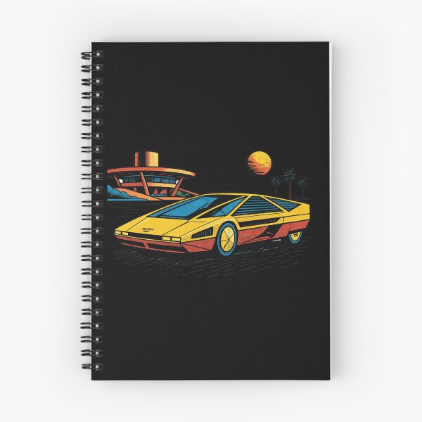 Item preview, 80s Retro Futuristic Concept Car Neon Synthwave Design designed and sold by TEEJAMBOREE.