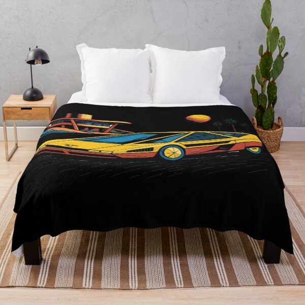 Item preview, 80s Retro Futuristic Concept Car Neon Synthwave Design designed and sold by TEEJAMBOREE.