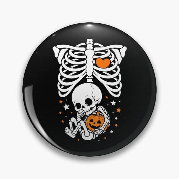 Item preview, Halloween Skeleton Baby Rib Cage Pregnant Pumpkin Women designed and sold by clothesy7.