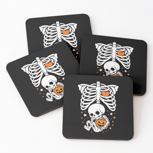 Item preview, Halloween Skeleton Baby Rib Cage Pregnant Pumpkin Women designed and sold by clothesy7.