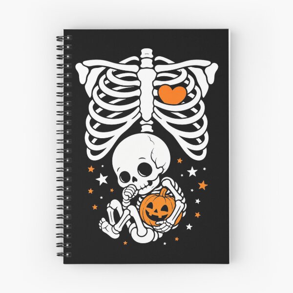 Item preview, Halloween Skeleton Baby Rib Cage Pregnant Pumpkin Women designed and sold by clothesy7.