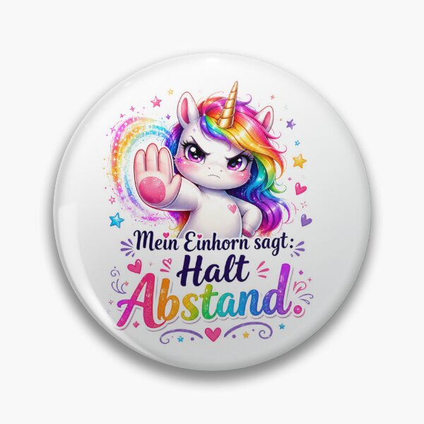 Item preview, My Unicorn Says Keep Your Distance German Quote designed and sold by Tinosshop.