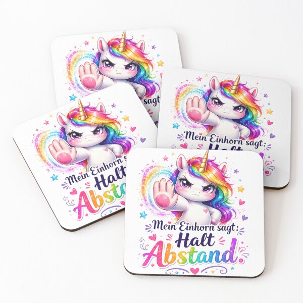 Item preview, My Unicorn Says Keep Your Distance German Quote designed and sold by Tinosshop.