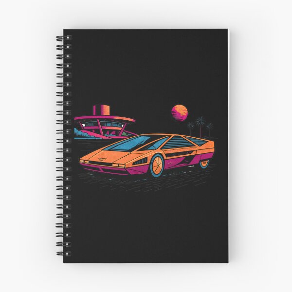 Item preview, 80s Retro Futuristic Concept Car Neon Synthwave Design designed and sold by TEEJAMBOREE.
