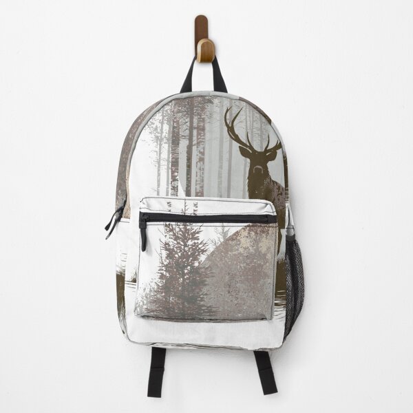 Item preview, Majestic Stag in Misty Forest Wilderness designed and sold by Masloshop.