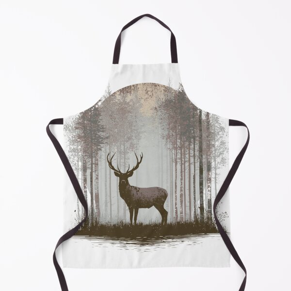 Item preview, Majestic Stag in Misty Forest Wilderness designed and sold by Masloshop.