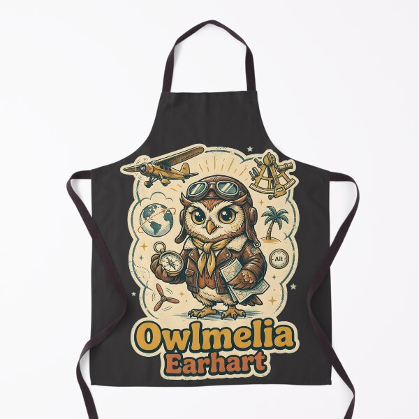 Item preview, Amelia Earhart Cute Retro Aviator Owl Illustration designed and sold by radiogalaxy.