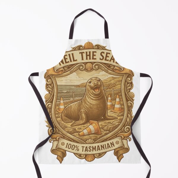 Item preview, Neil the Seal 100 Percent Tasmanian Meme Badge designed and sold by raketn.