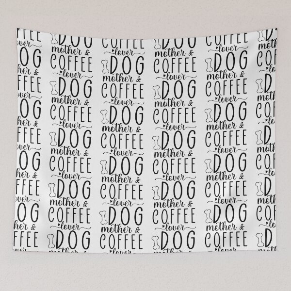 Item preview, Dog Mother Coffee Lover - Retro Puppy Gift Dog Quotes Cool Mom Matching Family Owner Girl Female Apparel Art designed and sold by FuzionRaptor.